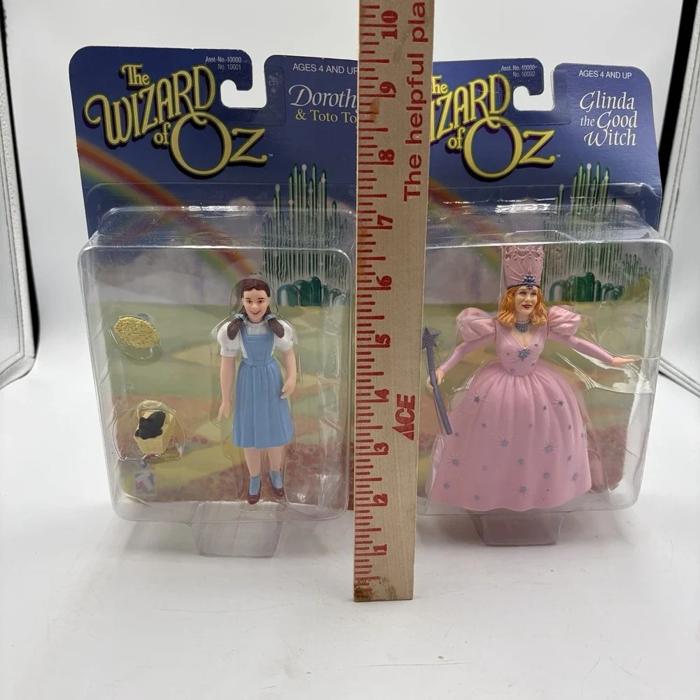 Wizard Of Oz Figurines. Trevco Company. Glinda & Dorthy New In Box Old Stock VTG